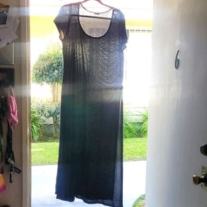 Long black cover up or long black top